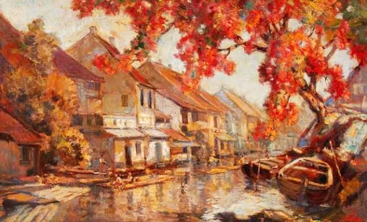 Lukisan Erenst Dezentje Serba merah